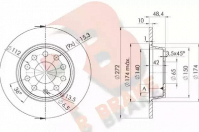 R BRAKE 78rbd25637 -  Тормозной диск